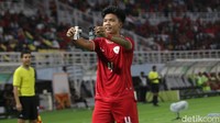 Selebrasi Kadek Arel usai mencetak gol (Foto: Deny Prastyo)