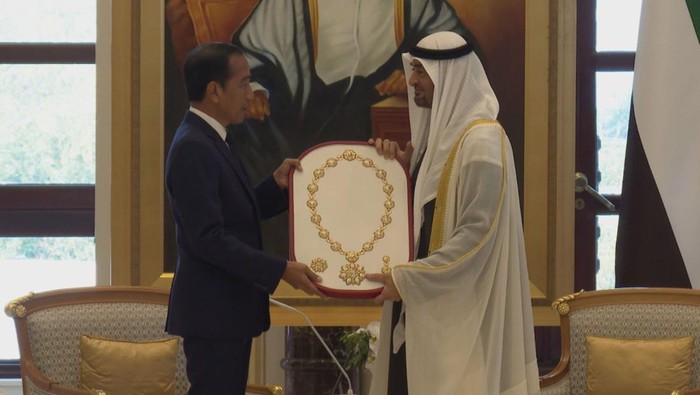 Presiden Jokowi dan MBZ (Eva/detikcom)