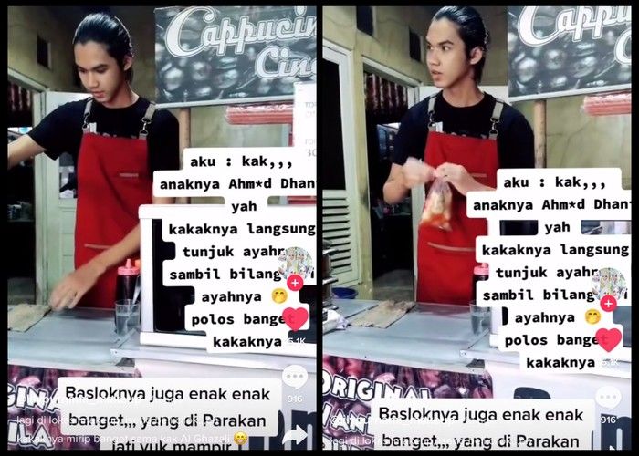 Wajahnya Mirip Selebriti, 5 Penjual Makanan Ini Auto Laris Manis