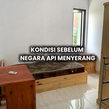 Before-After Kamar kos penghuni yang timbun sampah di Pondok Gede, Bekasi