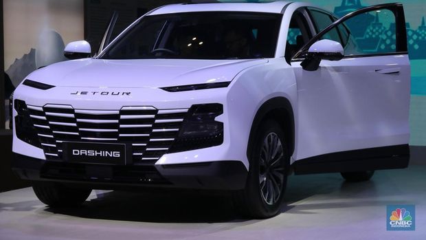 Brand asal China ini debut dengan memperkenalkan Jetour Dashing dan Jetour X70 Plus yang akan dijual di Indonesia di tahun 2024. (CNBC Indonesia/Muhammad Sabki)