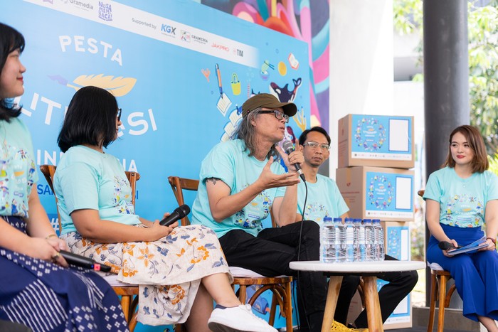 Jumpa pers Pesta Literasi Indonesia 2024 digelar di TIM, Jakarta Pusat, pada Kamis (18/7/2024). Jumpa pers Pesta Literasi Indonesia 2024 digelar di TIM, Jakarta Pusat, pada Kamis (18/7/2024).