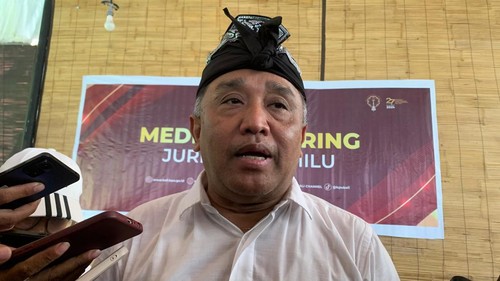 Ketua KPU Bali I Dewa Agung Gede Lidartawan di Denpasar, Kamis (18/7/2024).