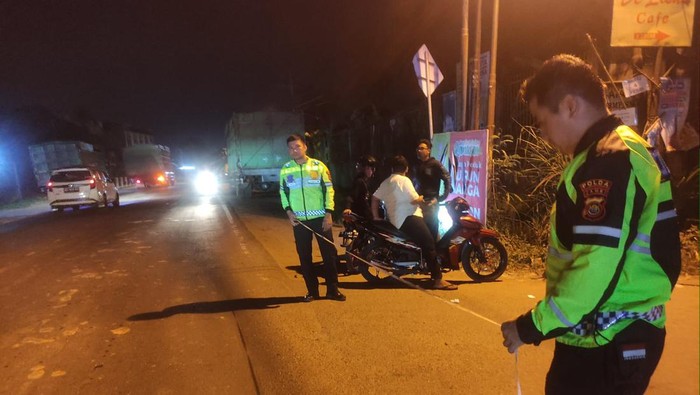 Lokasi kecelakaan motor vs truk di Lingkar Timur 1 Kota Jambi.
