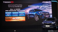 Chery Tiggo 8 sudah bisa dipesan sekarang. Pengirimannya diperkirakan di sekitar Oktober 2024 dengan estimasi harga Rp 400-500 juta.
