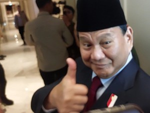 Prabowo Angkat Jempol Saat Respons Keponakannya Dilantik Jokowi Jadi Wamenkeu