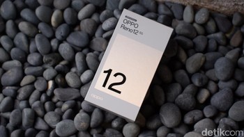 Inilah kotak kemasan Oppo Reno 12 5G di Indonesia. Foto: Adi Fida Rahman/detikINET
