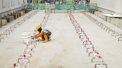 Melihat Progres Proyek LRT Velodrome-Manggarai