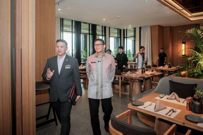 Sandiaga Uno di Hotel Tentrem Jakarta di Alam Sutera, Tangerang Selatan