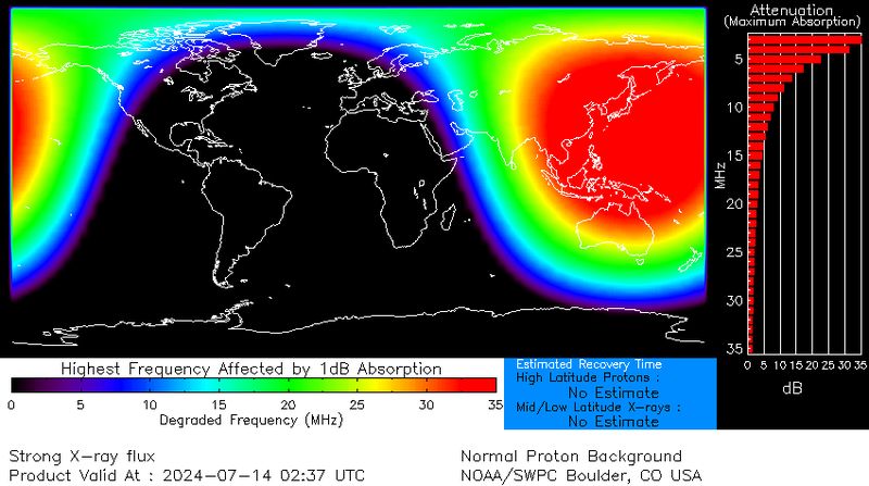 El sol libera una ráfaga más fuerte y provoca un apagón de radio desde Australia hasta Japón
