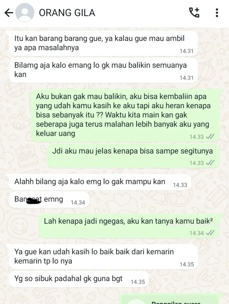 Viral Cowok Minta Mantan Bayar Pengeluaran Selama Pacaran, Gofood sampai Parkir