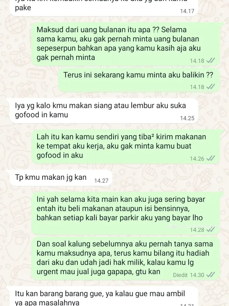 Viral Cowok Minta Mantan Bayar Pengeluaran Selama Pacaran, Gofood sampai Parkir Viral