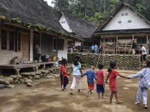 Suasana di Kampung Naga di Kabupaten Tasikmalaya