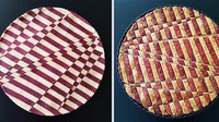 Mirip seperti motif wafer twister, pie cantik yang satu ini tampil sempurna setelah dipanggang dengan suhu yang pas. Foto: Instagram @karinpfeiffboschek