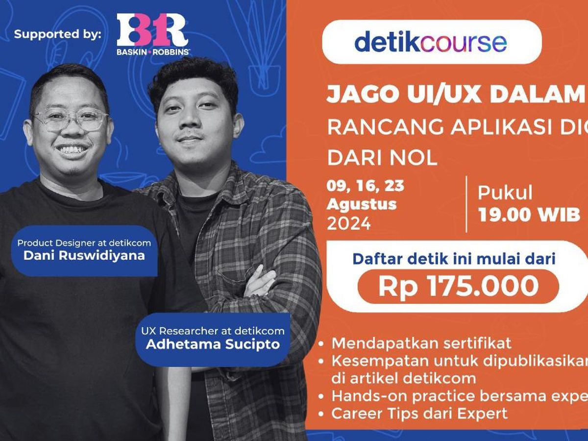 vbola Kelas UI/UX Design detikCourse, Belajar Online Dapat Sertifikat Gratis!