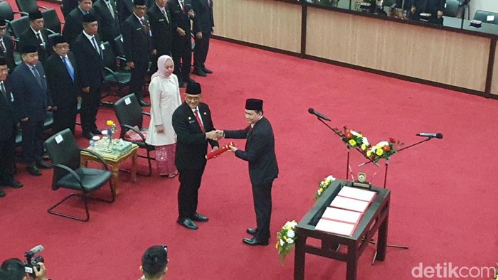 Pelantikan Pj Sekda Sumsel Edward Candra.