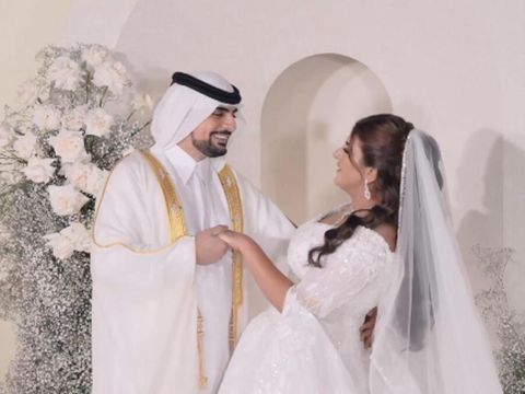 Putri Dubai, Sheikha Mahra saat menikah dengan Sheikh Mohammed.