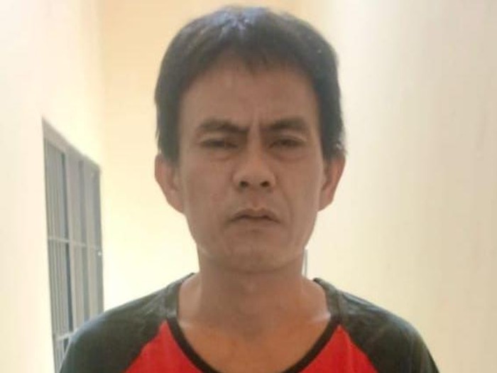 Tampang Hanggar pelaku yang bacok pasutri di Tanggamus saat diamankan polisi