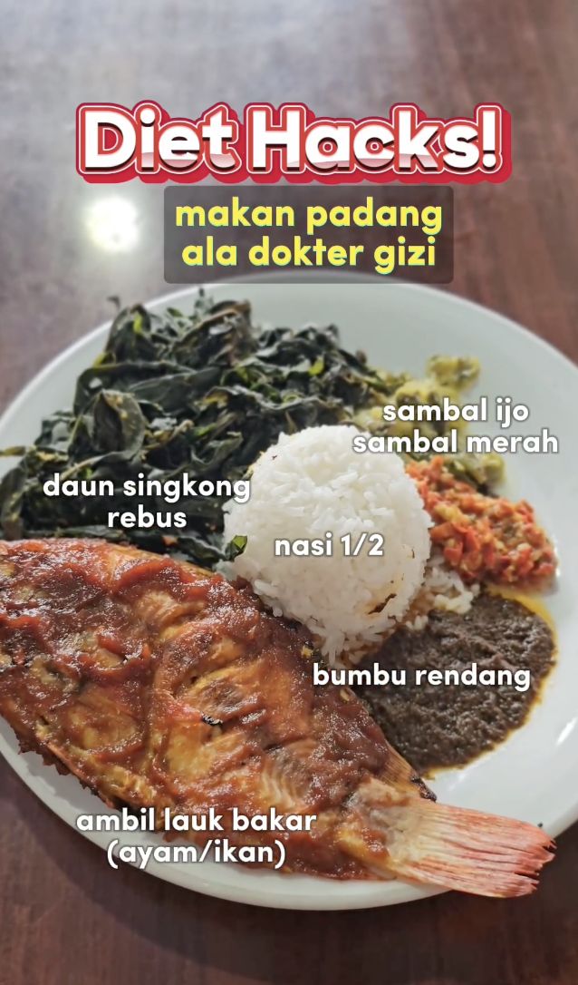 Tips Makan Nasi Padang Hemat Kalori agar Diet Sukses