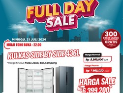 Kulkas Dua Pintu di Transmart Full Day Sale Diskon 2,6 Jutaan