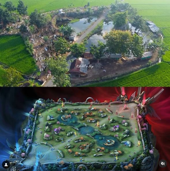 Wisata Gumuk Pecah mirip arena pertarungan Mobile Legends.