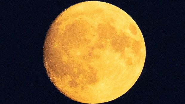 Nearly full moon known as the 