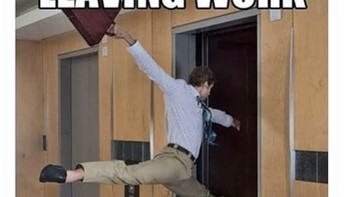 Banyak juga pegawai yang senang karena bisa pulang lebih cepat. Foto: Twitter