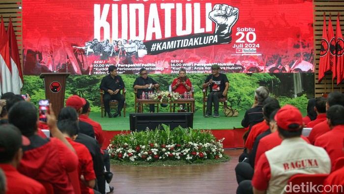 Peristiwa Kudatuli 27 Juli 1996, dibahas dalam diskusi di DPP PDIP, Jakarta. Mereka minta Tragedi Kudatuli masuk kasus pelanggaran HAM berat.