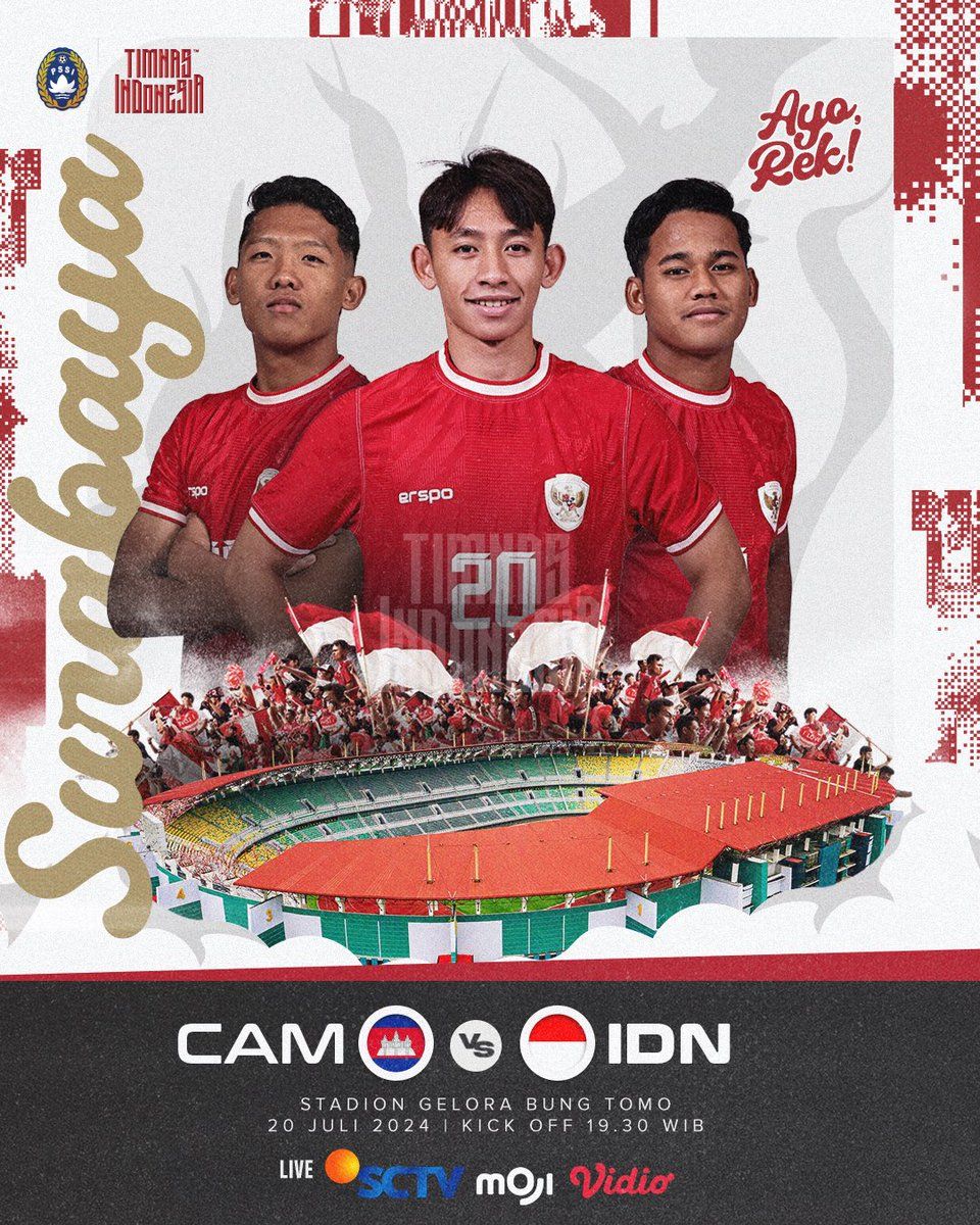 Piala AFF U-19 memasuki laga kedua. Timnas Indonesia akan bertanding melawan Kamboja, Hari ini, Sabtu (20/7/2024). (@TimnasIndonesia)