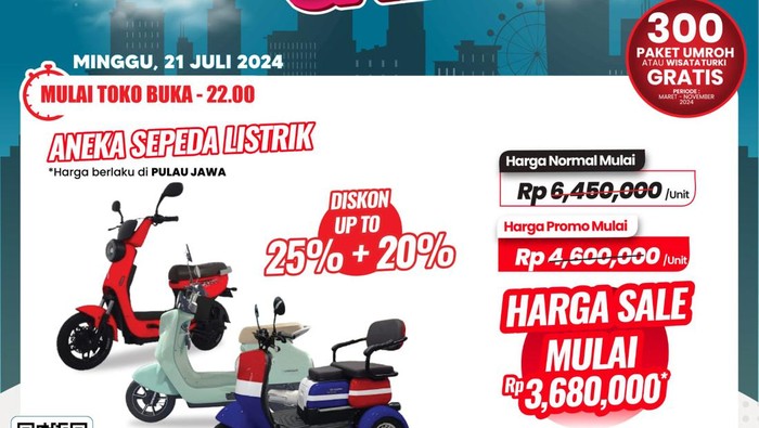 Transmart Full Day Sale-Sepeda Listrik