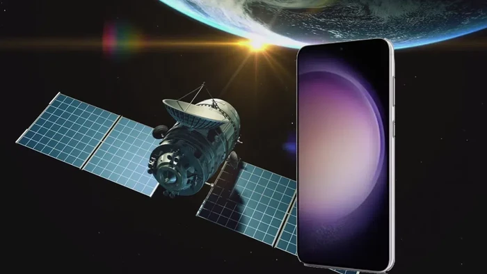 Ilustrasi Smartphone Satelit