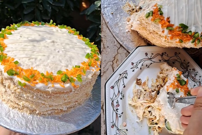 Kue unik pakai isian ayam dan salad