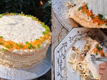 Unik! Baker Ini Bikin Cake dengam Isian Daging Ayam