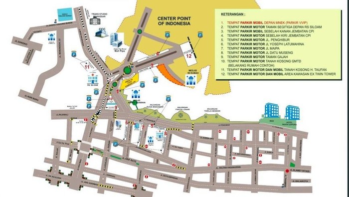 Lokasi parkir F8 Makassar 2024.