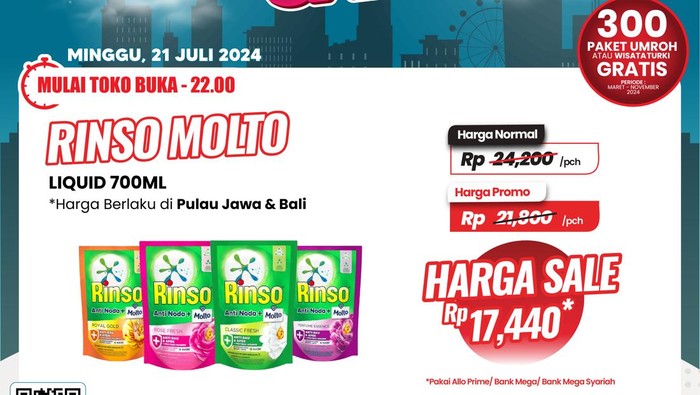Obral Deterjen Murah, Cuma di Transmart Full Day Sale Hari Ini.