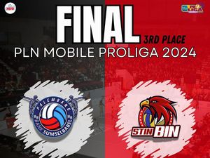 Perebutan Tempat Ketiga Proliga 2024: Bank Sumsel Babel Tekuk STIN BIN