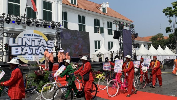 Pembukaan PNKJ 2024 oleh Menhub Budi Karya (Taufiq/detikcom)