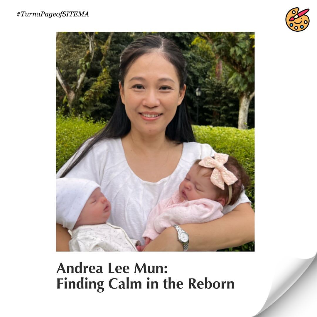 Pencipta boneka yang terlahir kembali, Andrea Lee dengan salah satu “bayinya”. (Tangkapan layar Instagram @mamaonpalette)