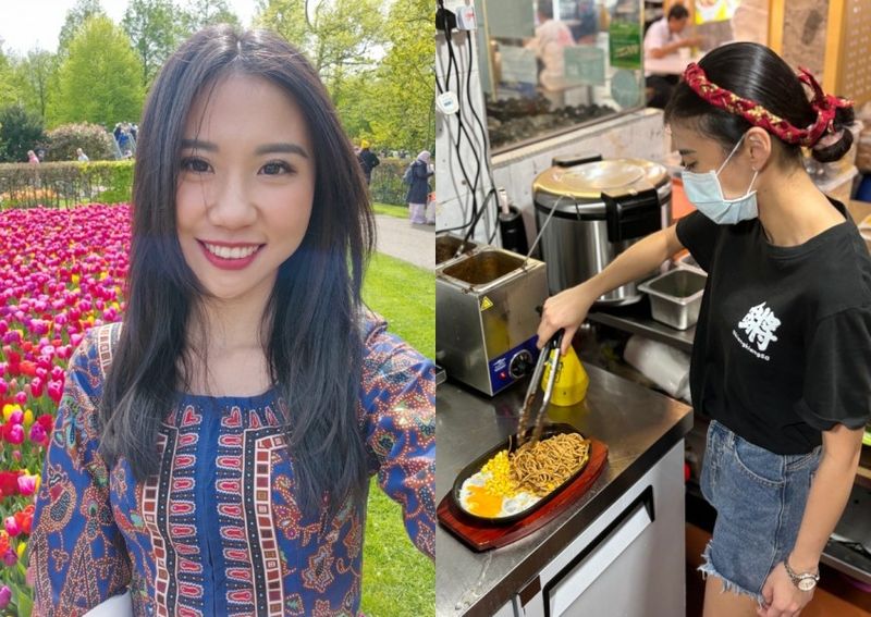 Pramugari Cantik Ini Ahli Profesi Jadi Penjual Makanan di Pujasera