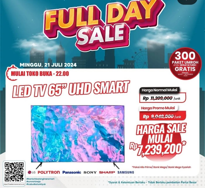 Promo produk elektronik di Transmart Medan (Foto: Istimewa)