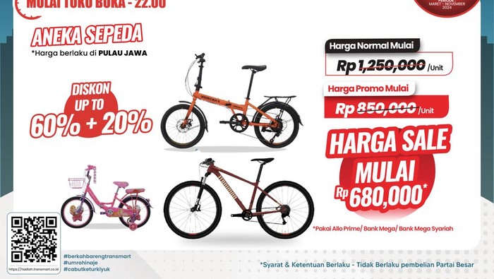Sepeda di Transmart Full Day Sale