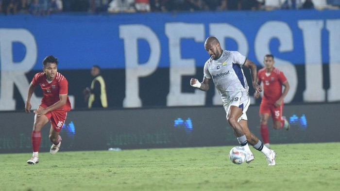 David da Silva di laga Persib Bandung vs Borneo FC di Stadion Si Jalak Harupat, Senin (22/7/2024).