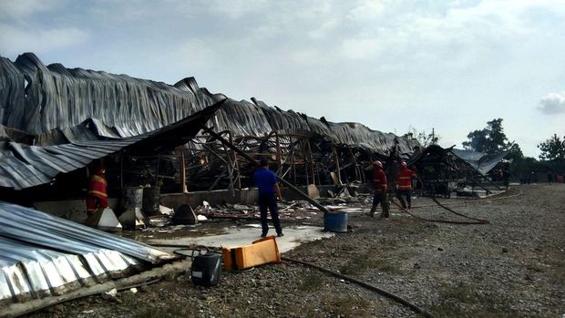 Kandang ayam di Tulungagung terbakar