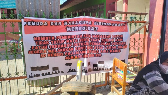 Kompleks SD Pajjaiang Makassar disegel ahli waris.