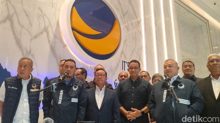 NasDem resmi mengusung Anies Baswedan sebagai calon Gubernur DKI Jakarta di Pilkada 2024. (Dwi/detikcom).