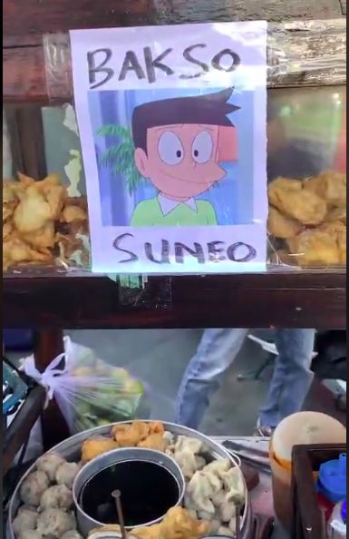 Ngakak! Penjual Bakso Malang Ini Mirip Karakter Suneo 'Doraemon'