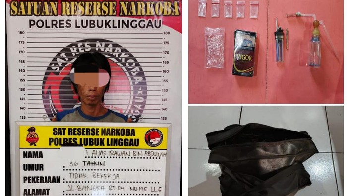 Pengedar narkoba diringkus di Lubuklinggau diringkus saat transaksi di area masjid.