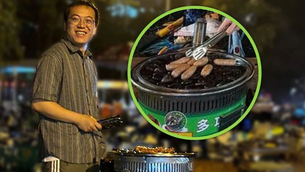 penjual sosis viral