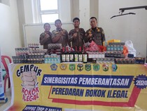 Razia Bea Cukai-Satpol PP di Palopo, 37.360 Batang Rokok Ilegal Disita