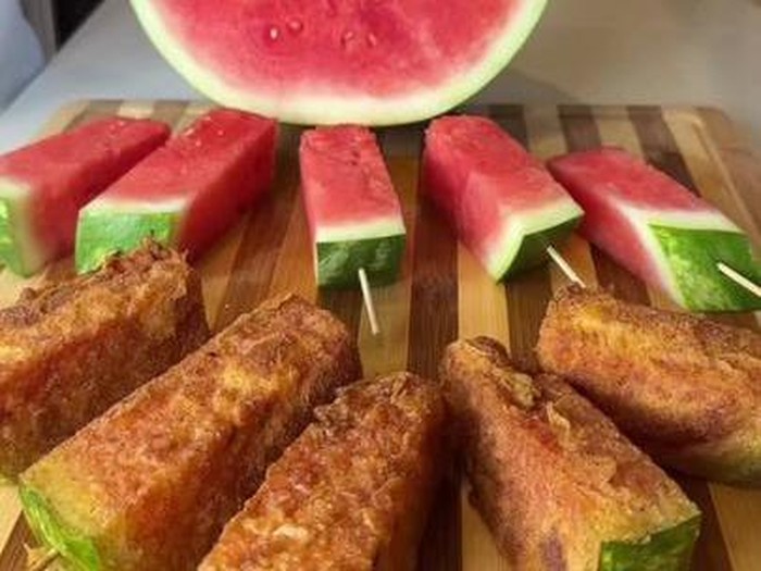 Kreasi semangka goreng tepung